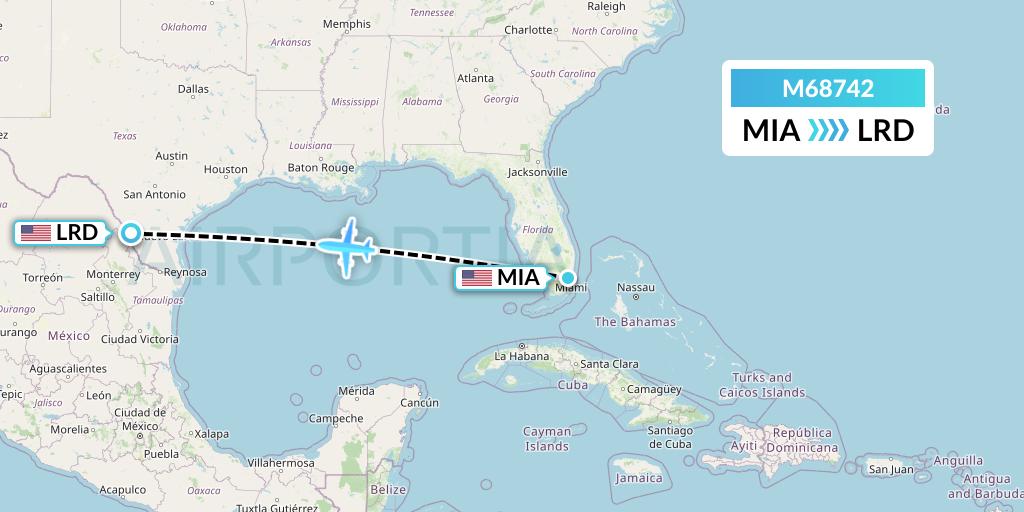 M68742 Flight Status Amerijet International: Miami to Laredo (AJT8742)