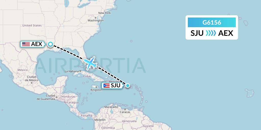 G6156 Fly Arna Flight Map: San Juan to Alexandria