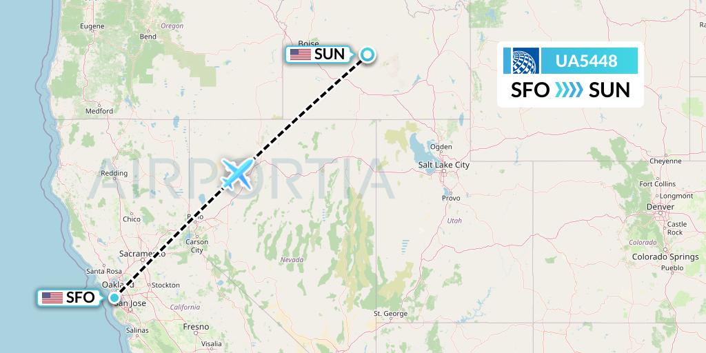 UA5448 Flight Status United Airlines San Francisco to Hailey (UAL5448)