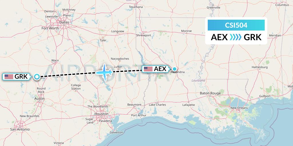 CSI504 Flight Status Csi Aviation Alexandria to Killeen