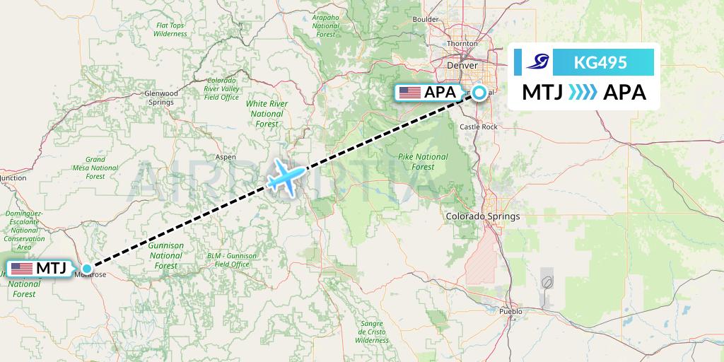 KG495 Flight Status Key Lime Air Montrose to Denver (LYM495)