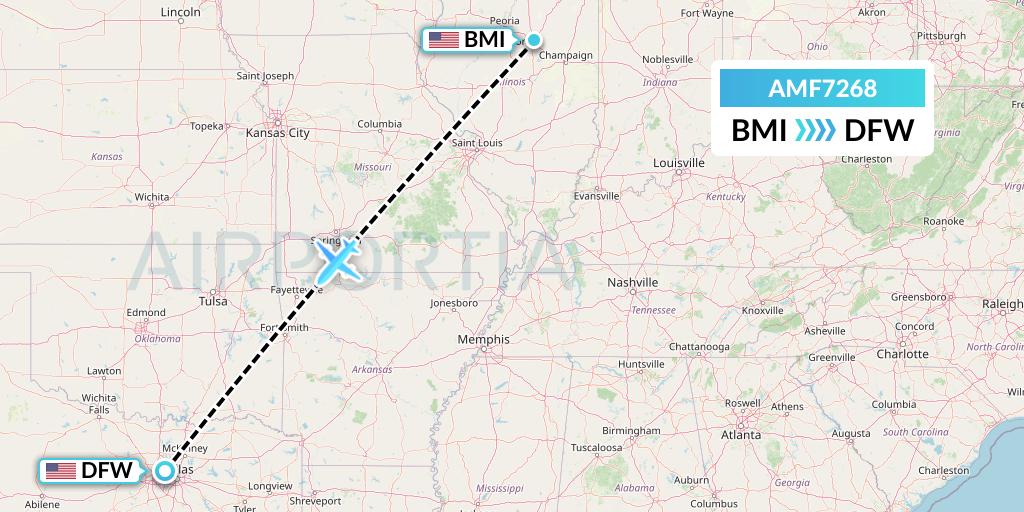 AMF7268 Flight Status Ameriflight Bloomington to Dallas