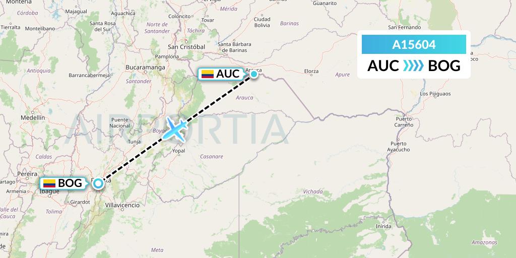 A15604 A.p.g. Distribution Systems Flight Map: Arauca to Bogota