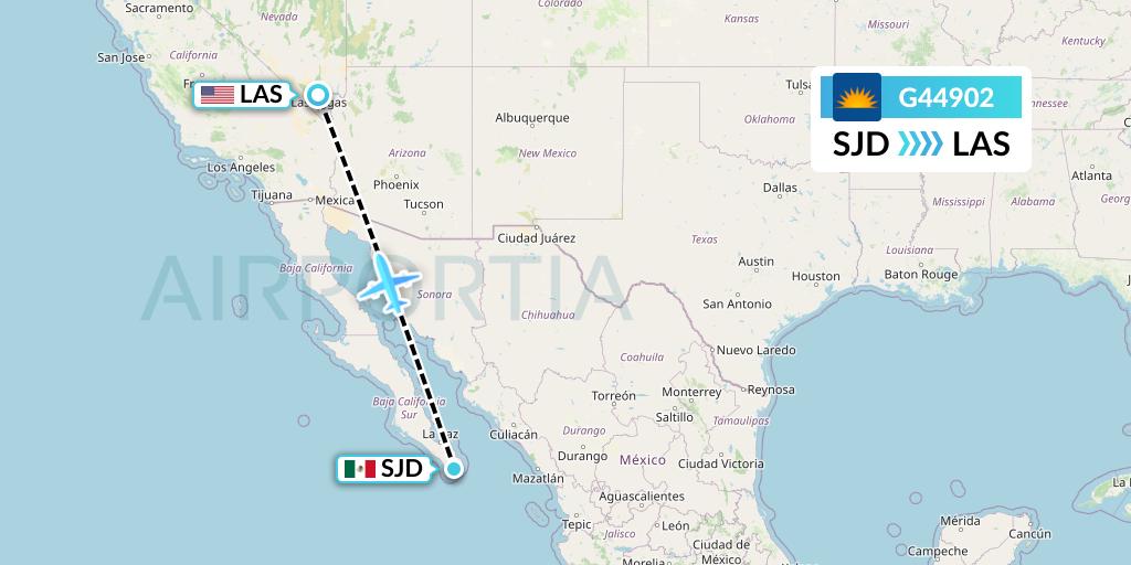 G44902 Allegiant Air Flight Map: San Jose del Cabo to Las Vegas