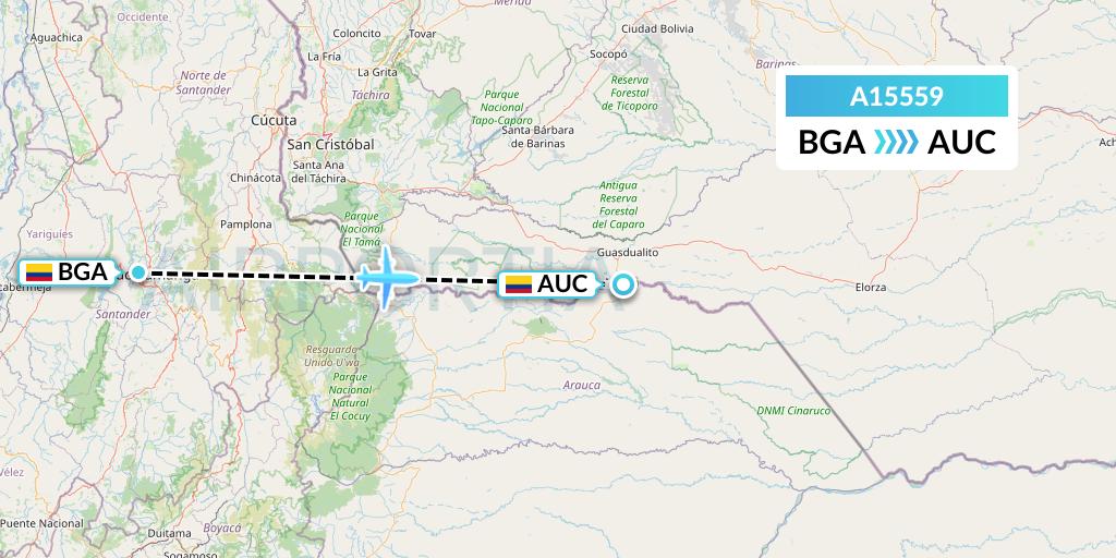 A15559 A.p.g. Distribution Systems Flight Map: Bucaramanga to Arauca
