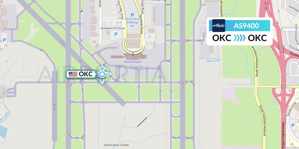 AS9400 Flight Status Alaska Airlines Oklahoma City to Oklahoma City (ASA9400)