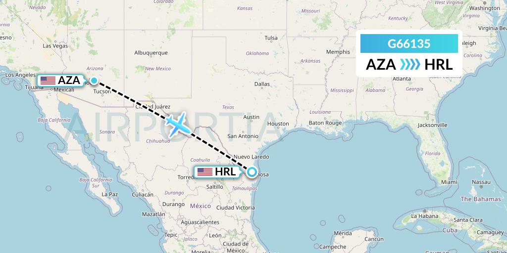 G66135 Flight Status Fly Arna Phoenix to Harlingen (ACY6135)
