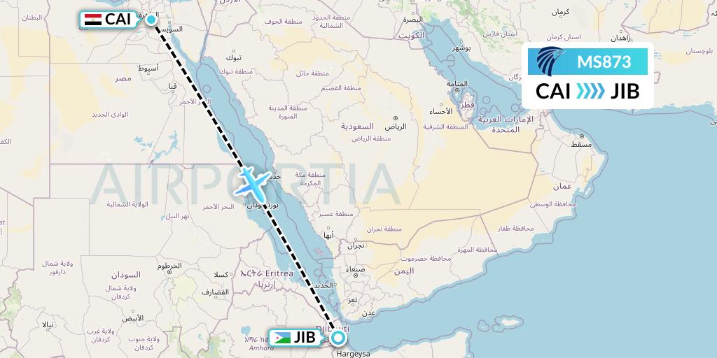 MS873 Flight Status EgyptAir: Cairo to Djibouti (MSR873)