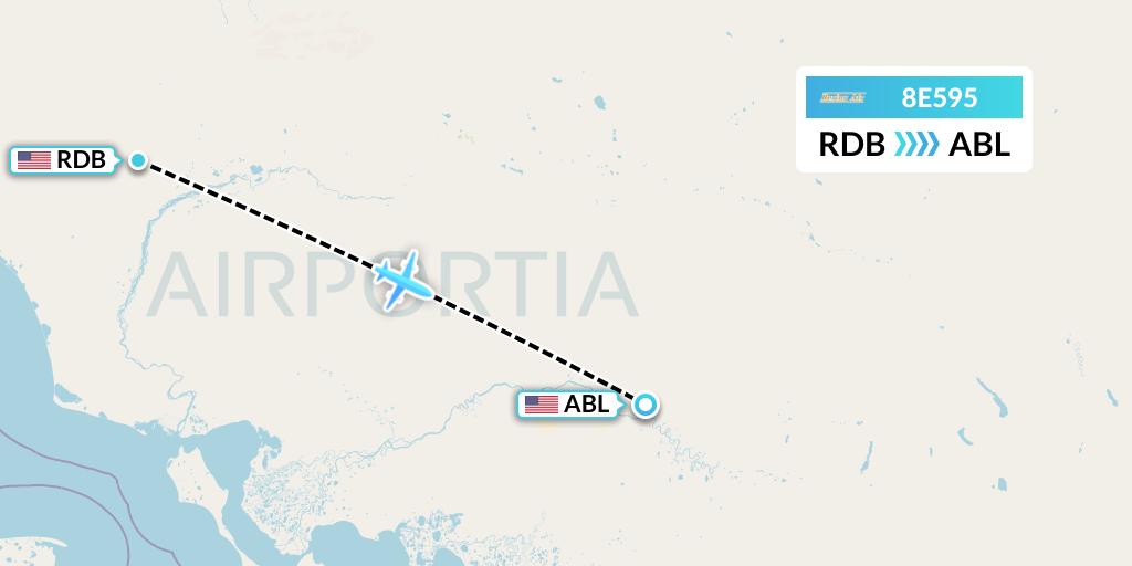 8E595 Bering Air Flight Map: Red Dog to Ambler