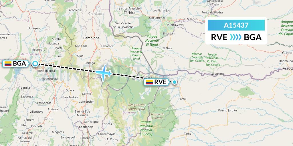 A15437 A.p.g. Distribution Systems Flight Map: Saravena to Bucaramanga