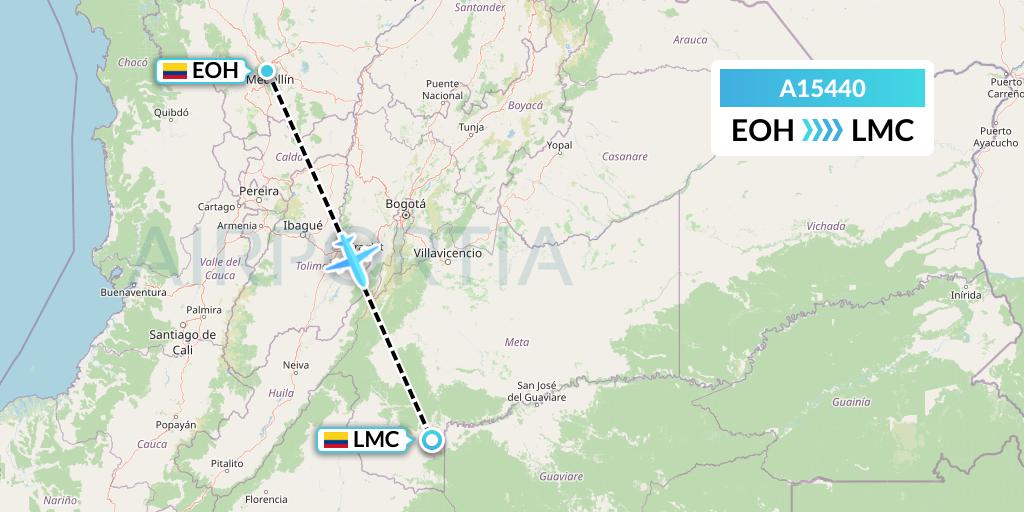 A15440 A.p.g. Distribution Systems Flight Map: Medellin to La Macarena