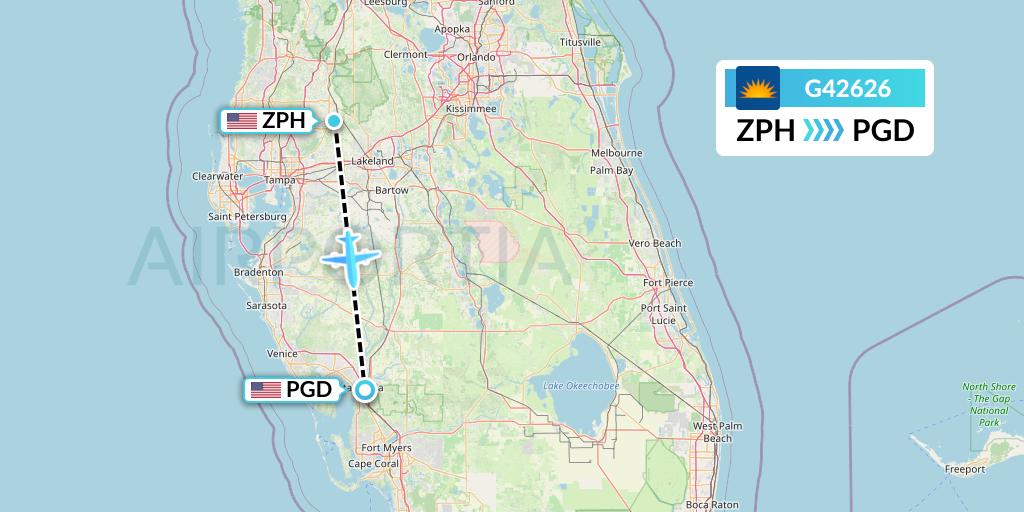 G42626 Flight Status Allegiant Air Zephyrhills to Punta Gorda (AAY2626)