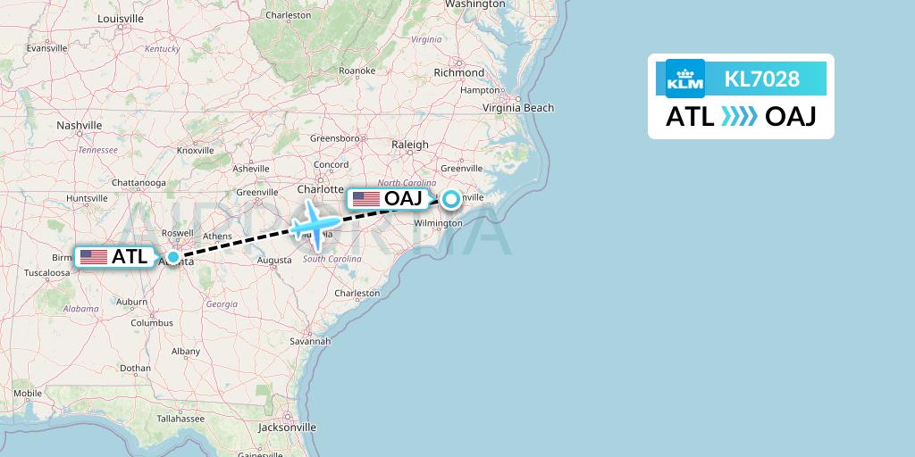 KL7028 Flight Status KLM Atlanta to Jacksonville (KLM7028)