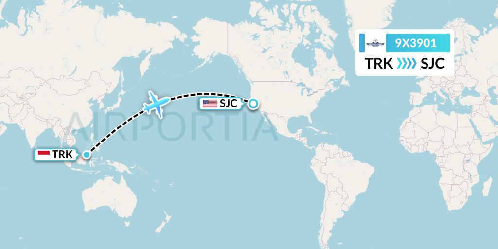 9X3901 Flight Status Southern Airways Express Tarakan to San Jose