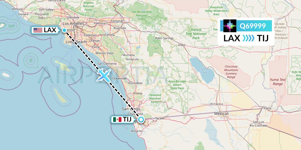 Q69999 Flight Status Volaris Costa Rica Los Angeles to Tijuana (VOC9999)
