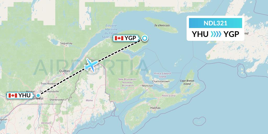 NDL321 Flight Status Chrono Aviation Montreal to Gaspe