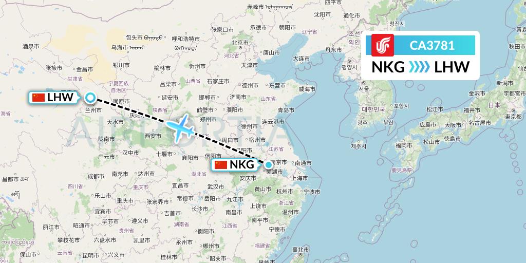 CA3781 Flight Status Air China Nanjing to Lanzhou (CCA3781)