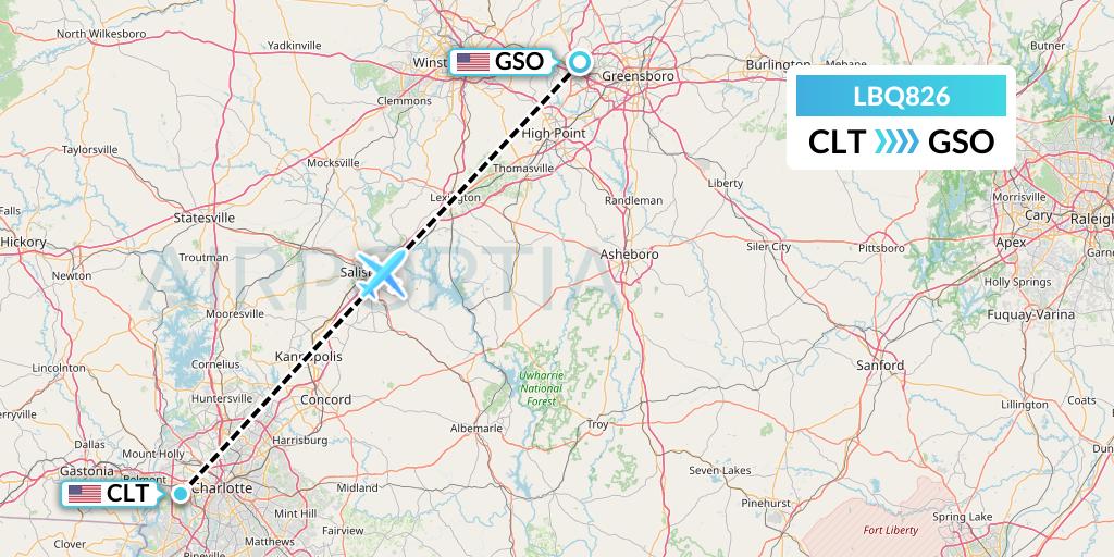 LBQ826 Flight Status Quest Diagnostics Charlotte to Greensboro