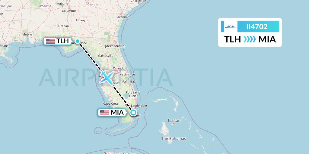 II4702 Flight Status IBC Airways Tallahassee to Miami (CSQ4702)