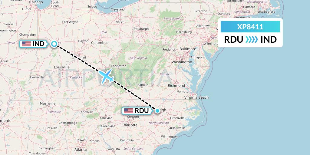 XP8411 Flight Status Avelo Airlines RaleighDurham to Indianapolis
