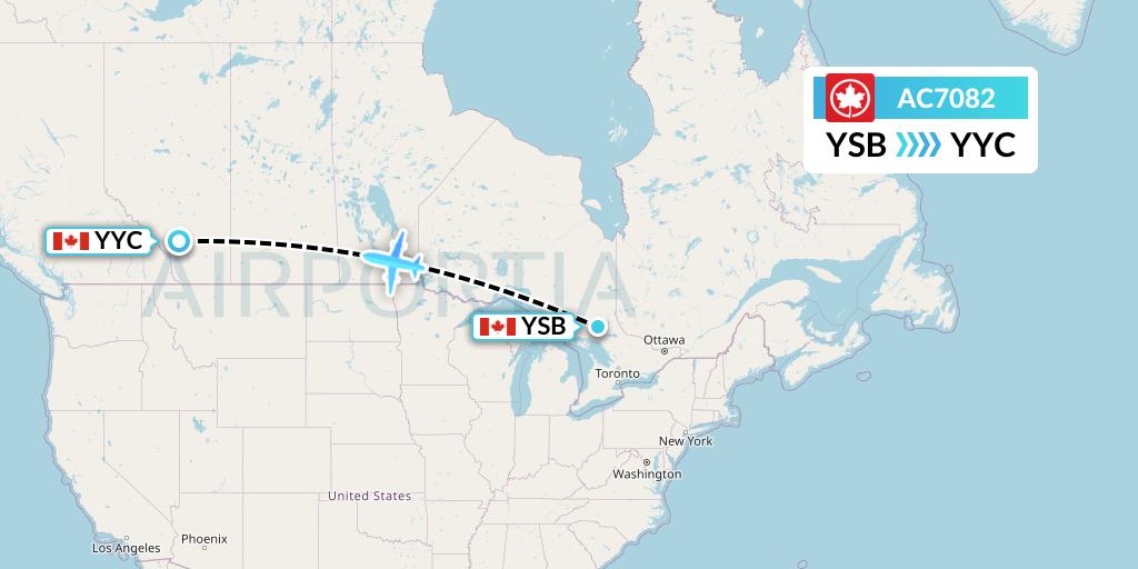 AC7082 Flight Status Air Canada Sudbury to Calgary (ACA7082)