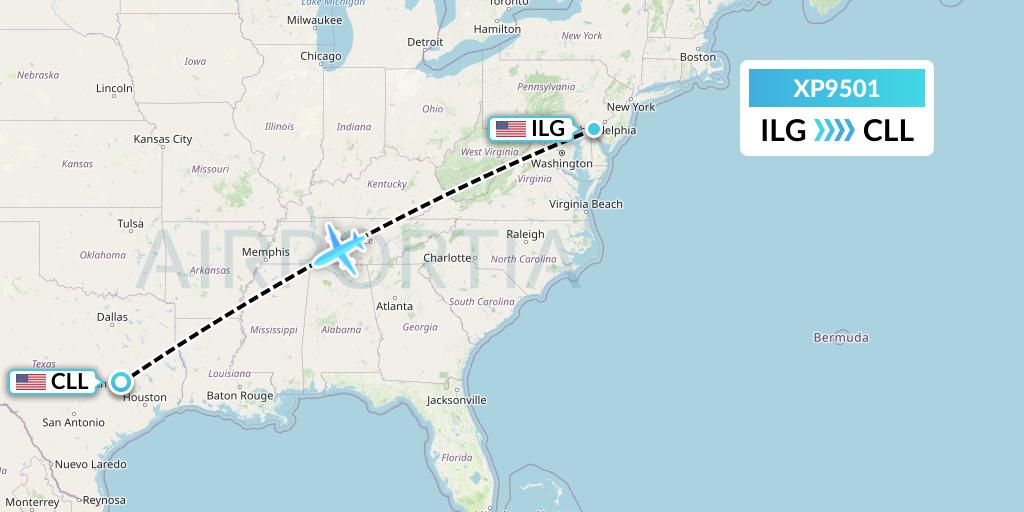 XP9501 Flight Status Avelo Airlines Wilmington to College Station