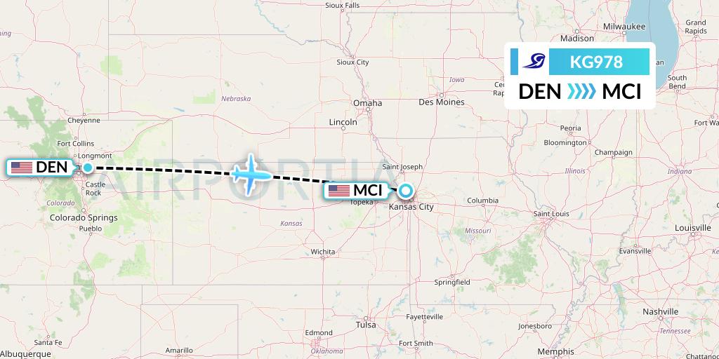 KG978 Flight Status Key Lime Air Denver to Kansas City (LYM978)
