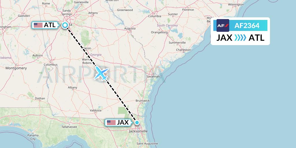 AF2364 Flight Status Air France Jacksonville to Atlanta (AFR2364)