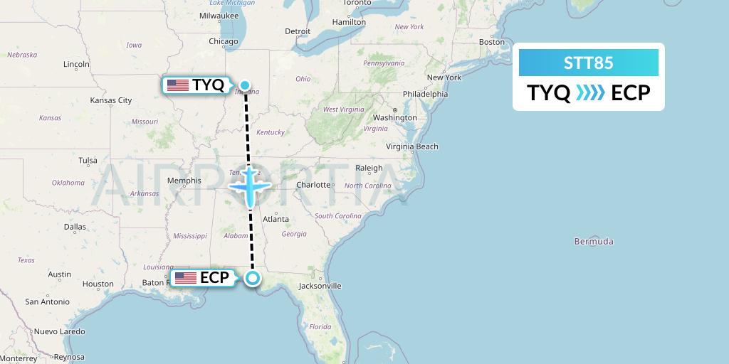 STT85 Flight Status Western Aircraft, Inc. Indianapolis to Panama City
