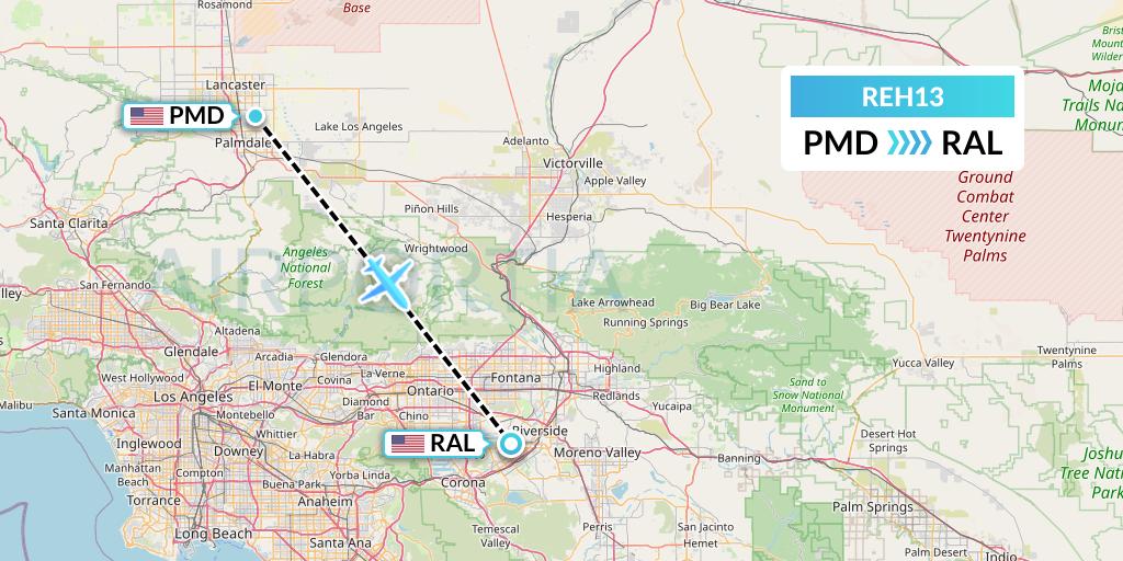 REH13 Flight Status Reach Air Medical Services Palmdale to Riverside