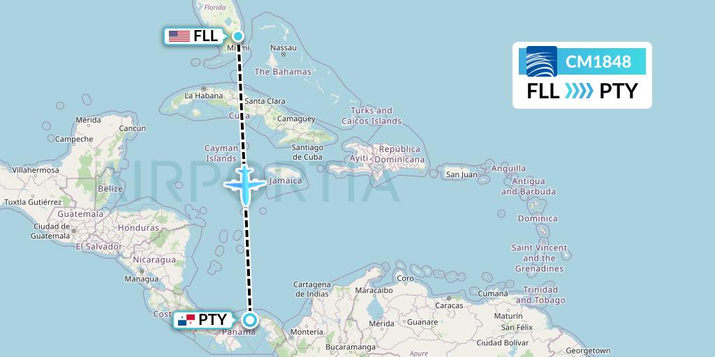 CM1848 Flight Status Copa Airlines Fort Lauderdale to Panama City