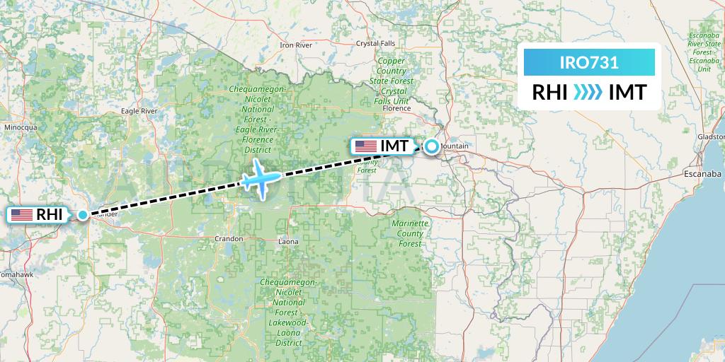 IRO731 Flight Status CSA Air Rhinelander to Iron Mountain Kingsford
