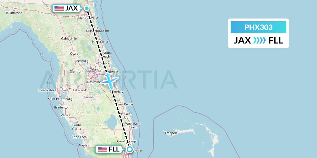 PHX303 Flight Status SkyCare Jacksonville to Fort Lauderdale