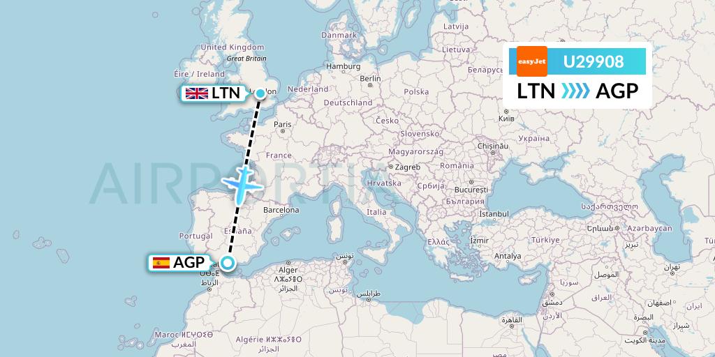U29908 Flight Status EasyJet London to Malaga (EZY9908)