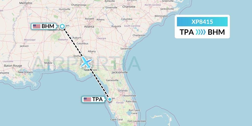XP8415 Flight Status Avelo Airlines Tampa to Birmingham (VXP8415)