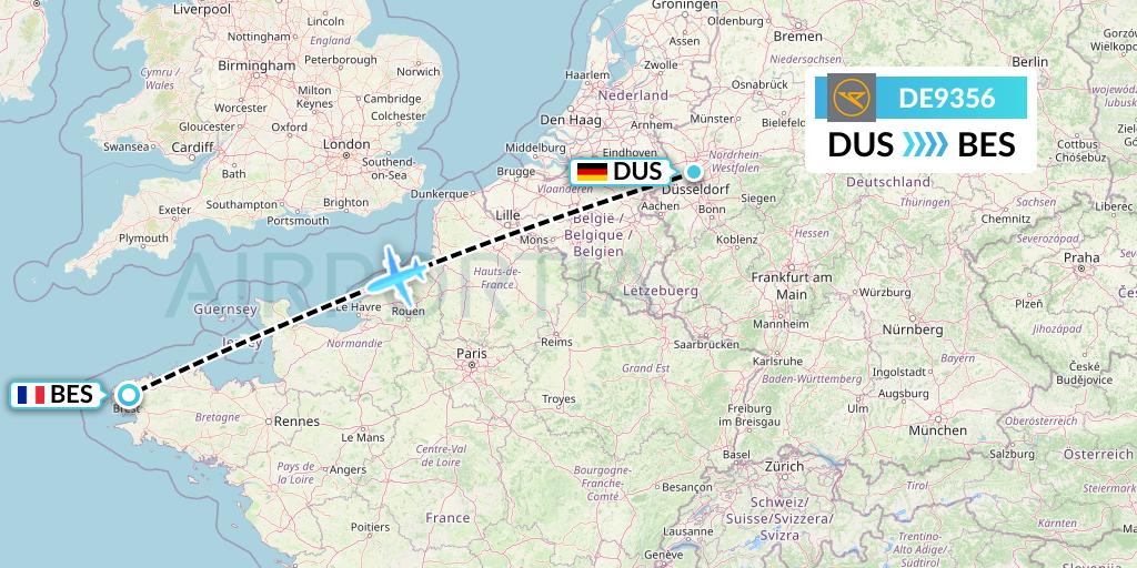 DE9356 Flight Status Condor Dusseldorf to Brest (CFG9356)