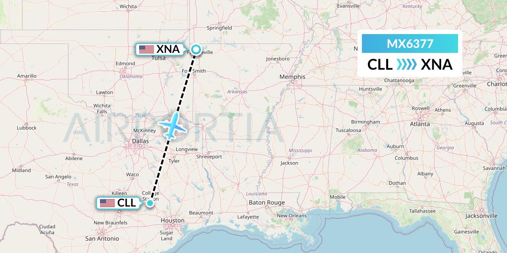 MX6377 Flight Status Breeze Airways College Station to Bentonville