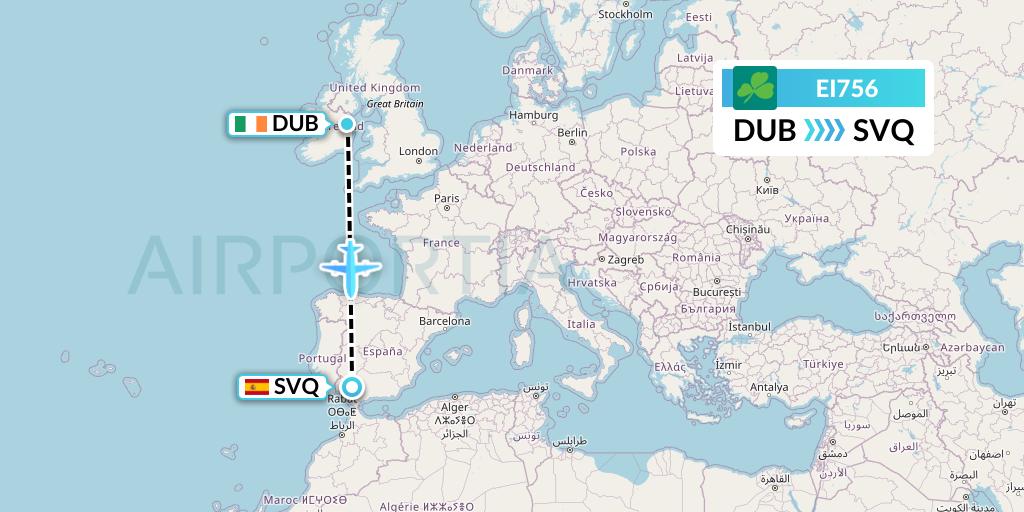 EI756 Flight Status Aer Lingus Dublin to Seville (EIN756)