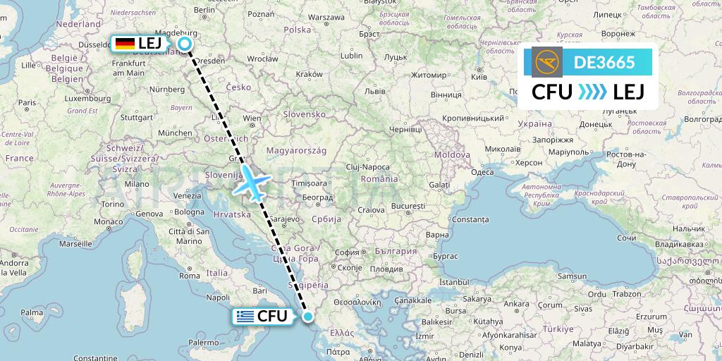 DE3665 Flight Status Condor Corfu to Leipzig (CFG3665)
