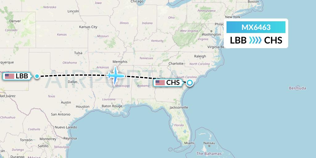 MX6463 Flight Status Breeze Airways Lubbock to Charleston (MXY6463)
