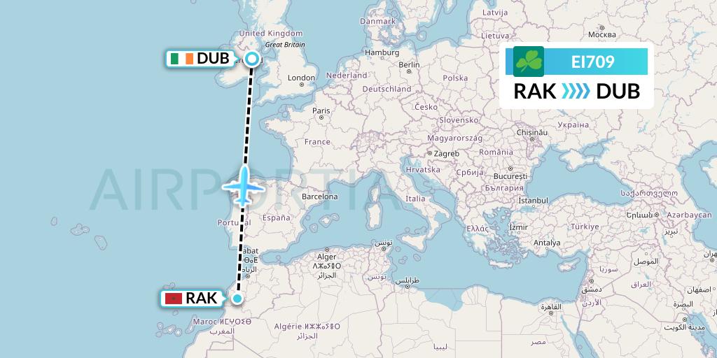 EI709 Flight Status Aer Lingus Marrakesh to Dublin (EIN709)