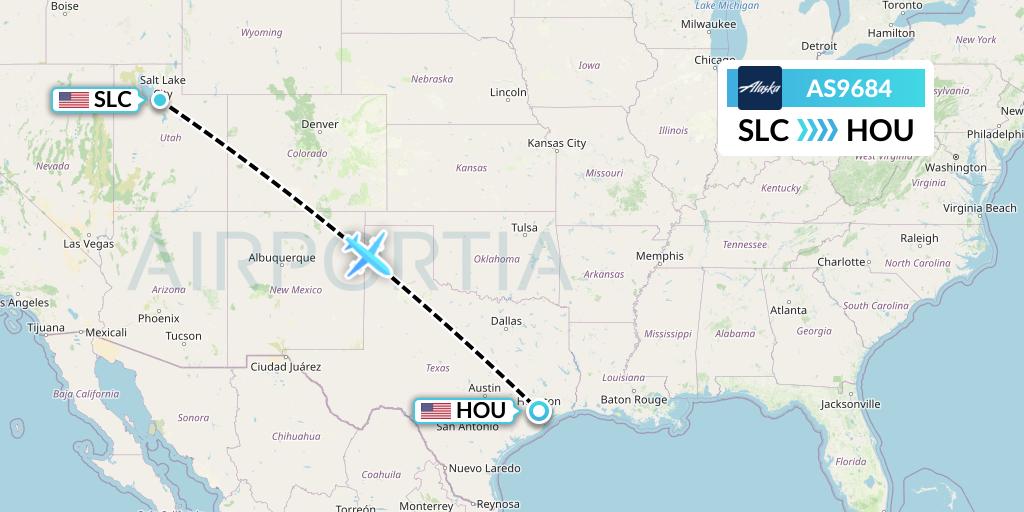 AS9684 Flight Status Alaska Airlines Salt Lake City to Houston (ASA9684)