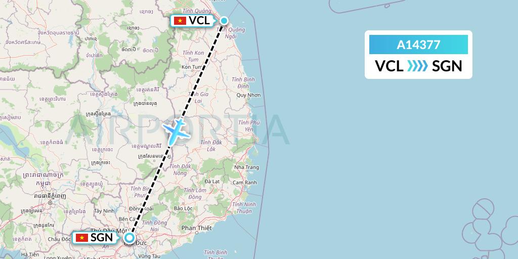 A14377 A.p.g. Distribution Systems Flight Map: Chu Lai to Ho Chi Minh City