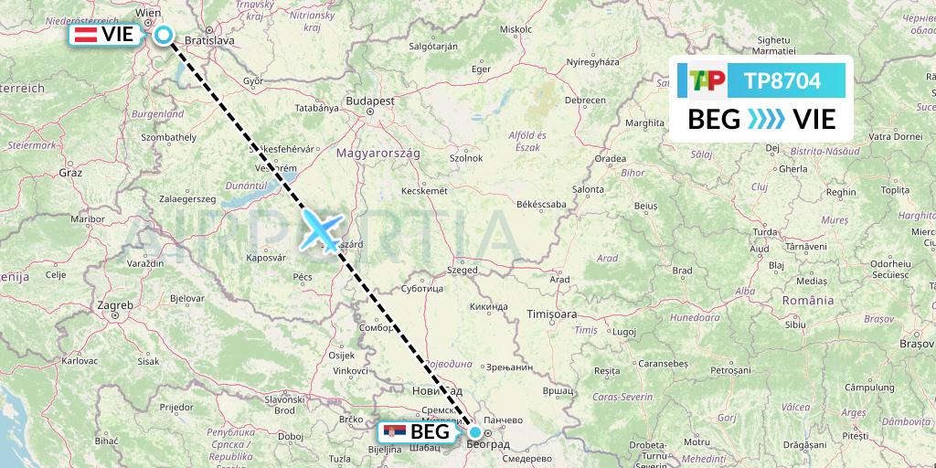 TP8704 Flight Status TAP Portugal Belgrade to Vienna (TAP8704)