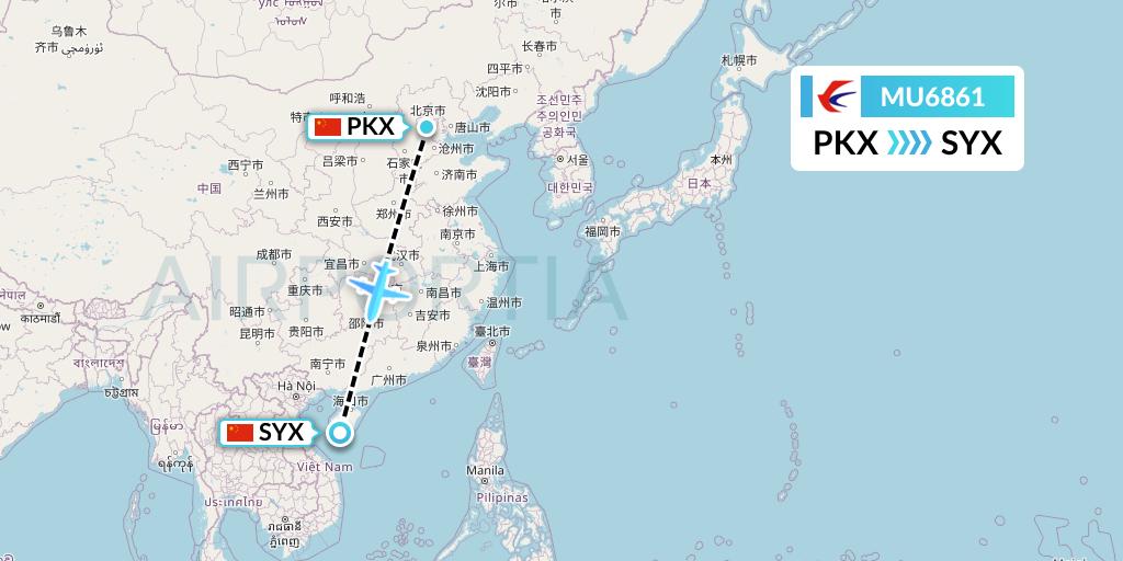 MU6861 Flight Status China Eastern Airlines Beijing to Sanya (CES6861)