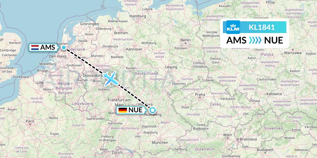 KL1841 Flight Status KLM Amsterdam to Nurnberg (KLM1841)