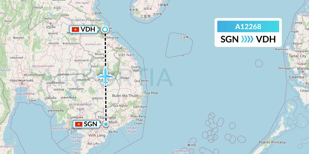 A12268 A.p.g. Distribution Systems Flight Map: Ho Chi Minh City to Dong Hoi