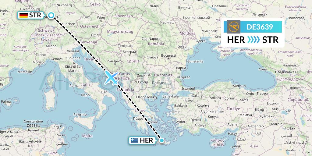 DE3639 Flight Status Condor Heraklion to Stuttgart (CFG3639)