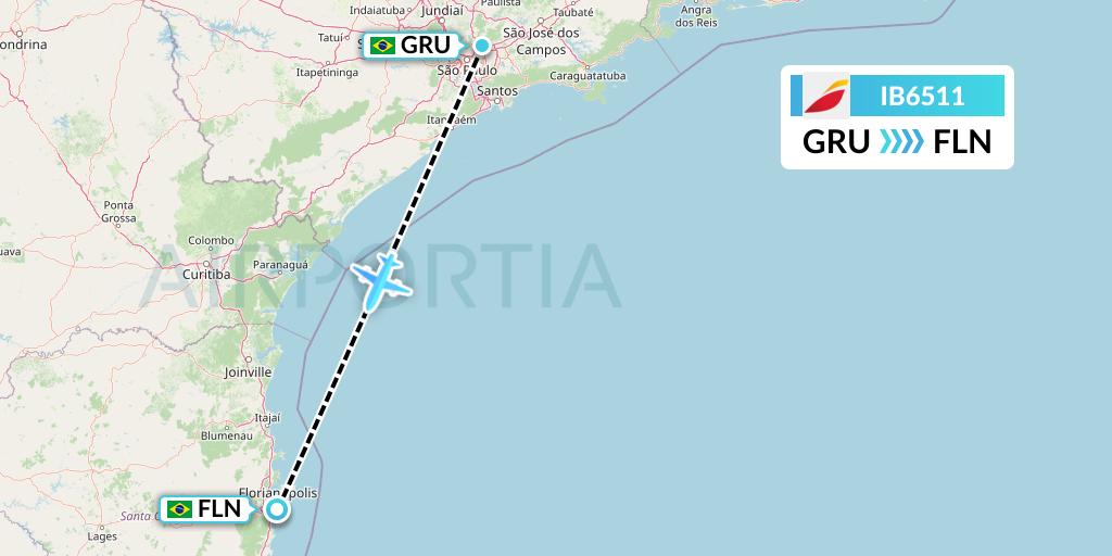IB6511 Flight Status Iberia Sao Paulo to Florianopolis (IBE6511)
