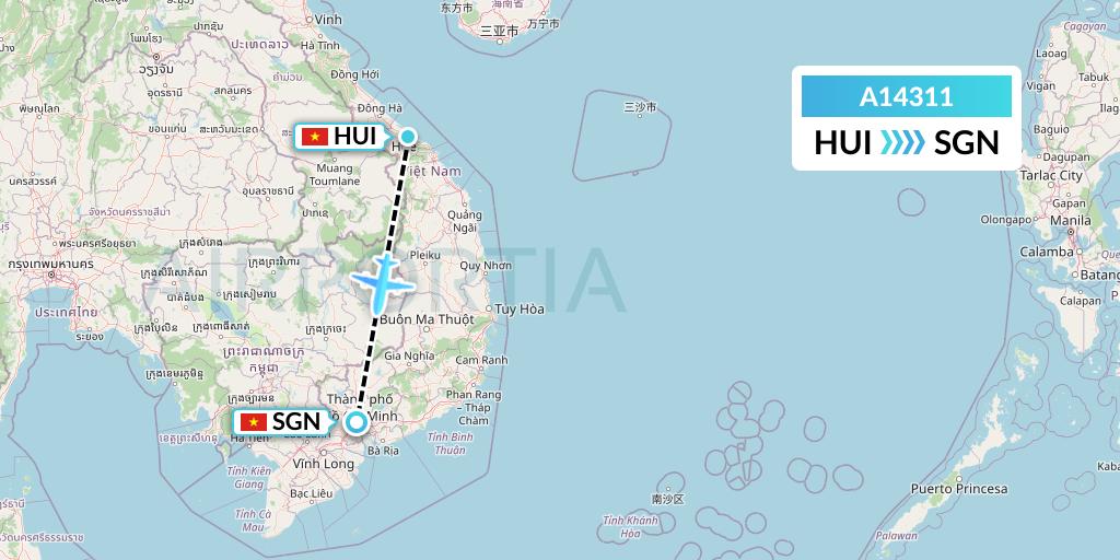 A14311 A.p.g. Distribution Systems Flight Map: Hue to Ho Chi Minh City